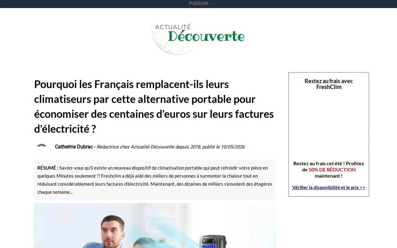 Landing page screenshot