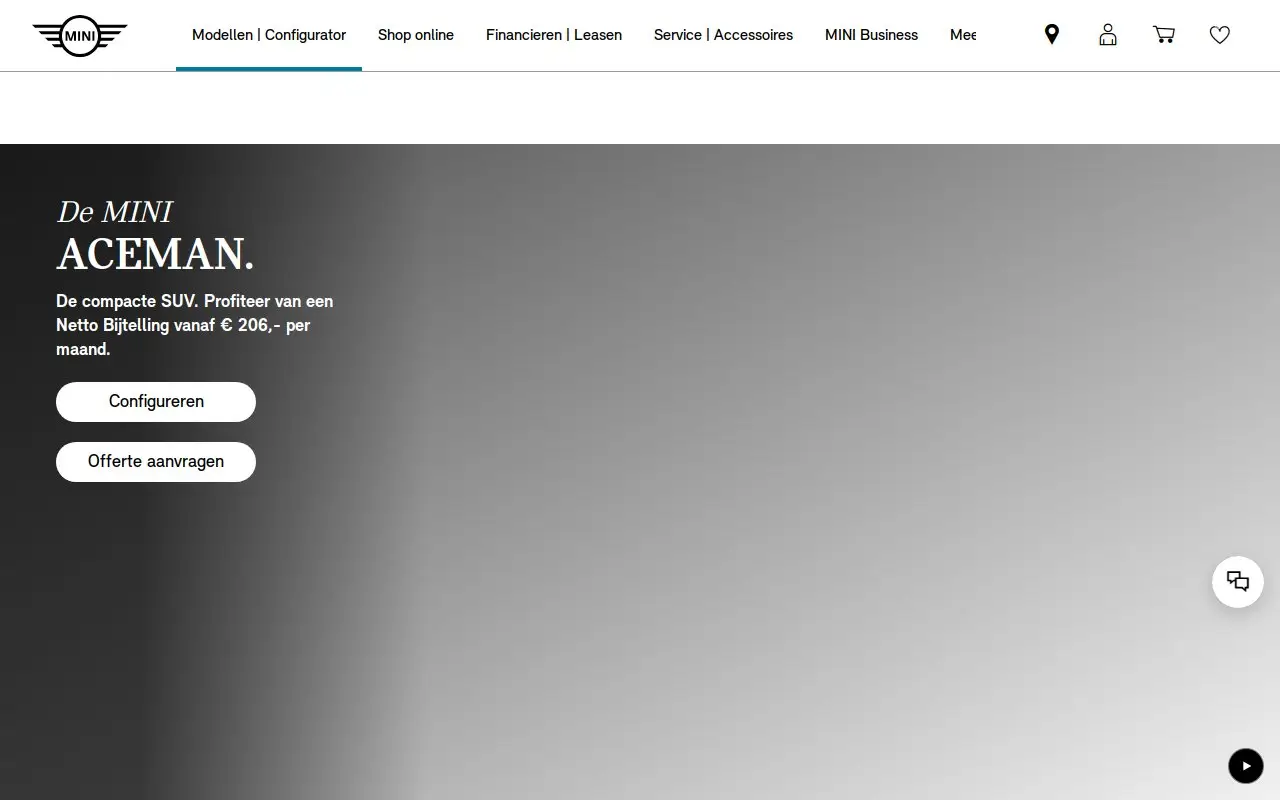 Landing page screenshot