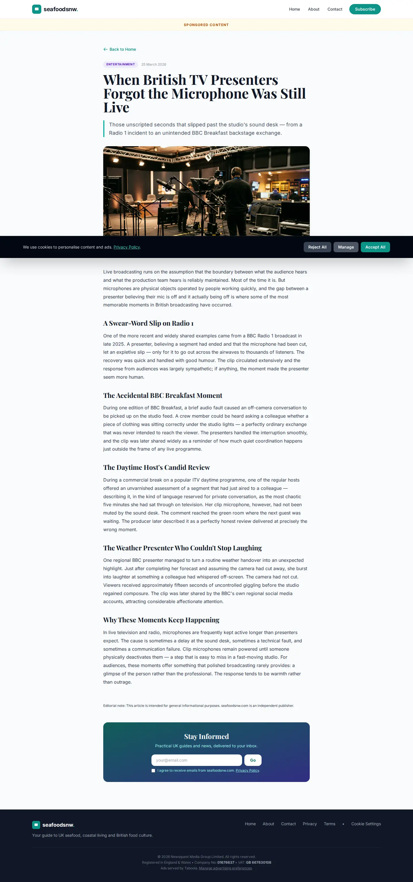 Landing page screenshot