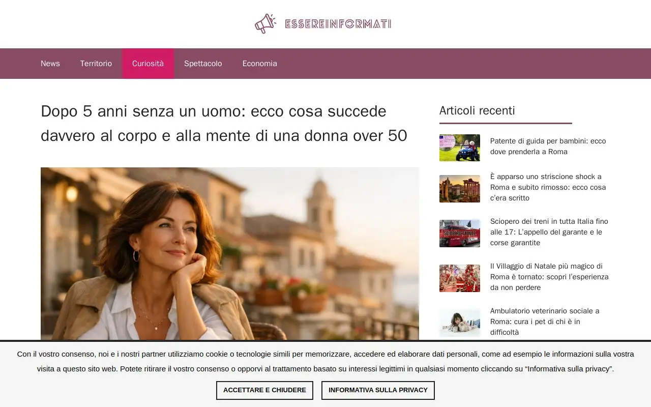 Landing page screenshot