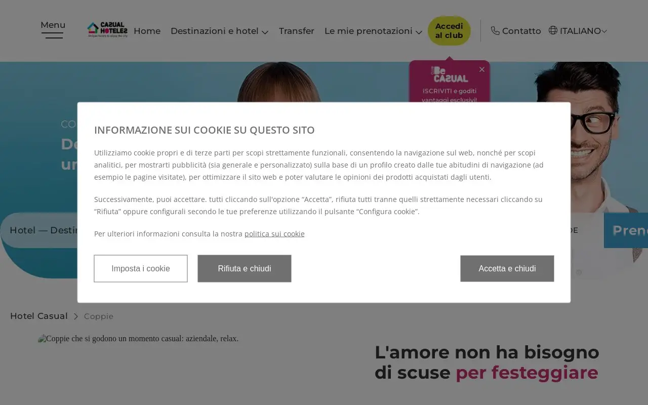 Landing page screenshot
