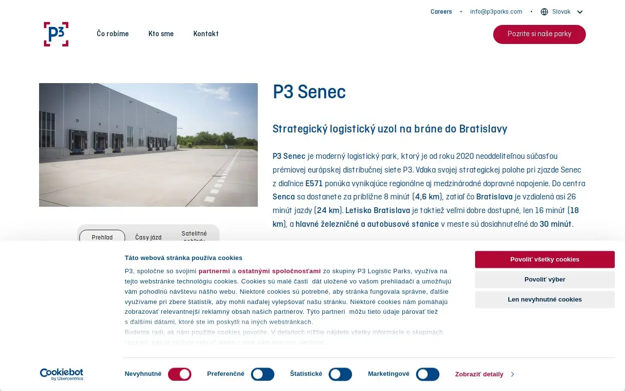 Landing page screenshot