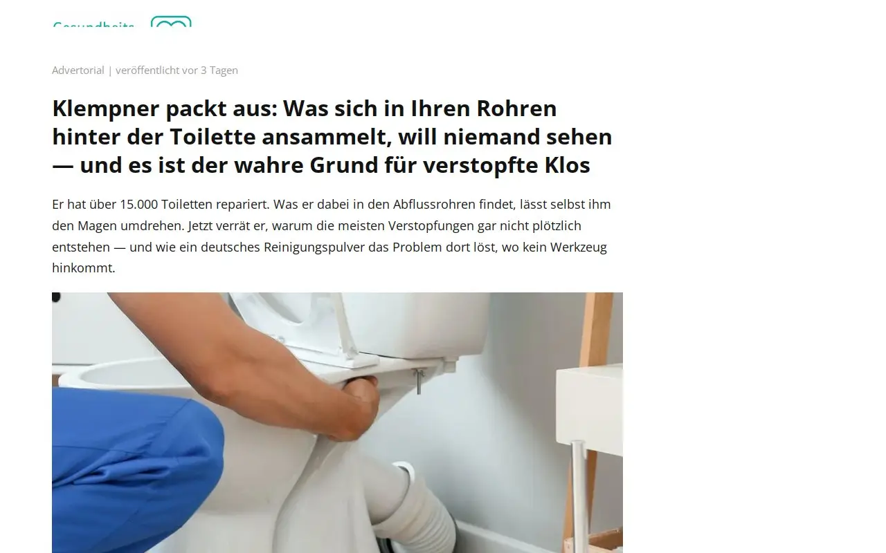 Landing page screenshot