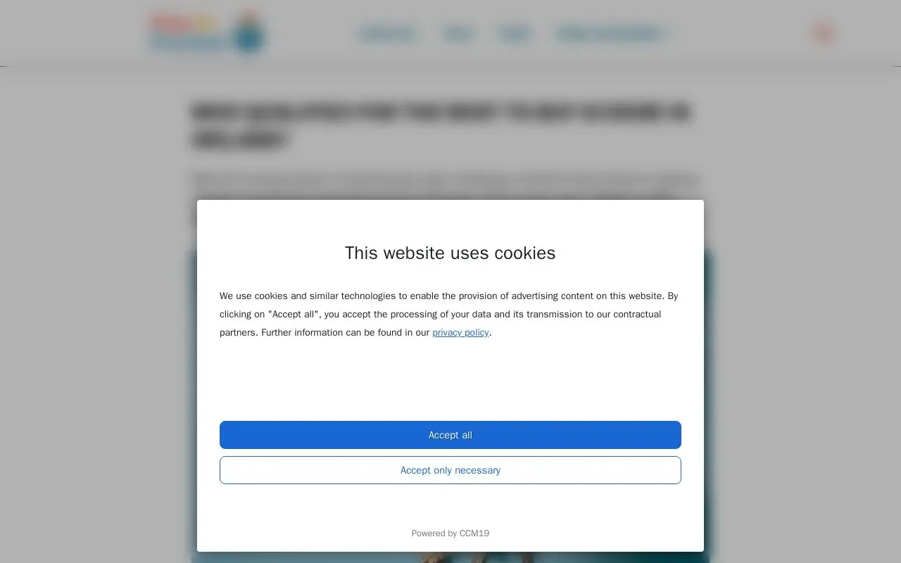 Landing page screenshot