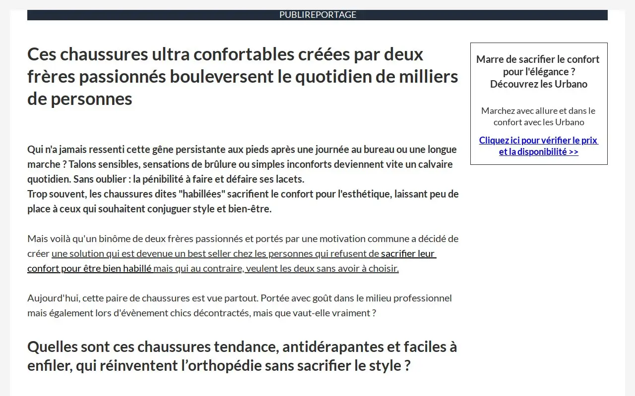 Landing page screenshot