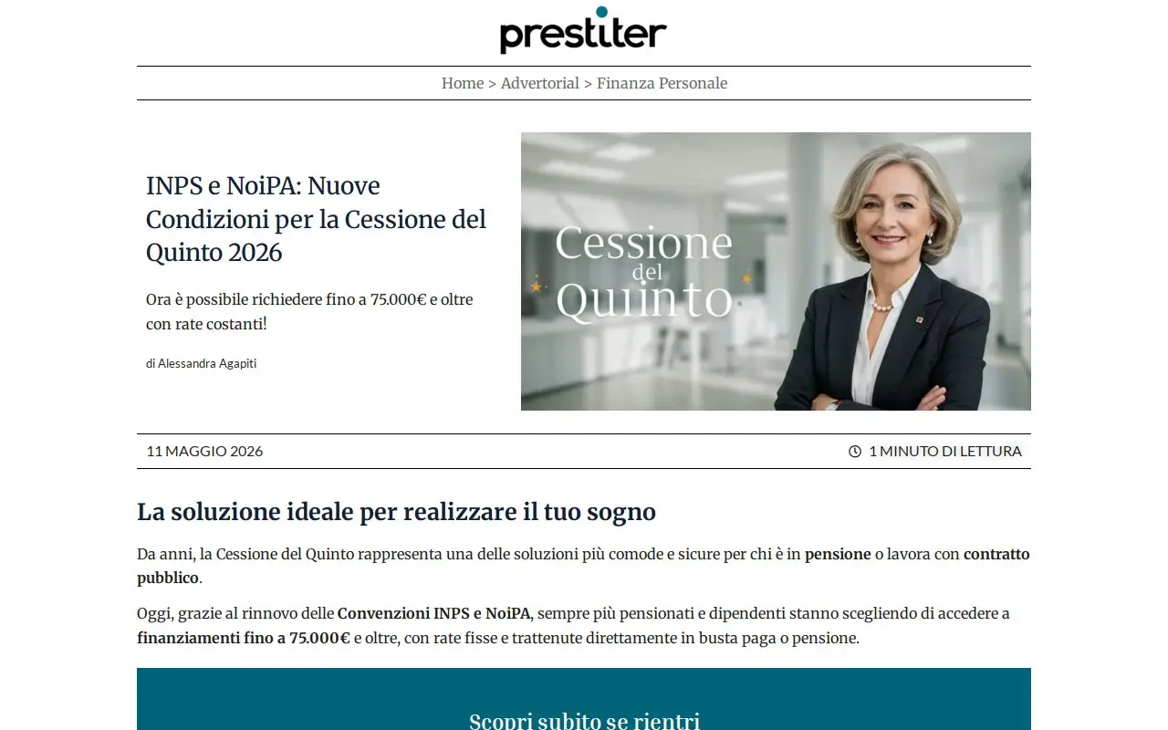 Landing page screenshot
