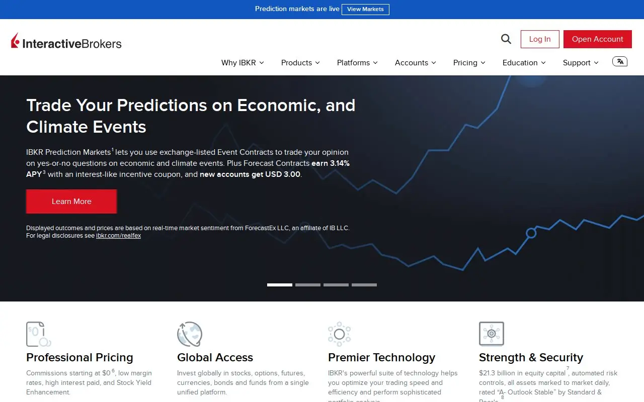 Landing page screenshot
