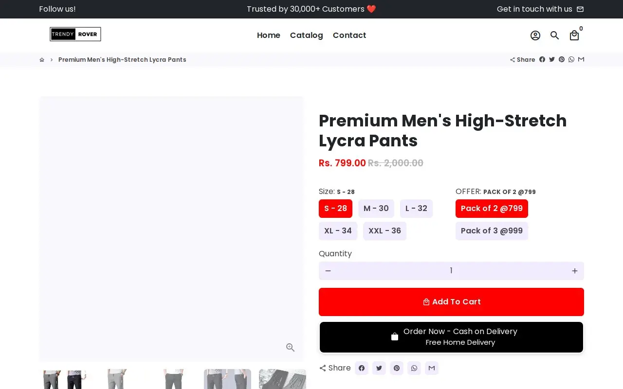Landing page screenshot