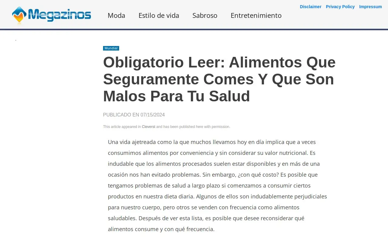 Landing page screenshot