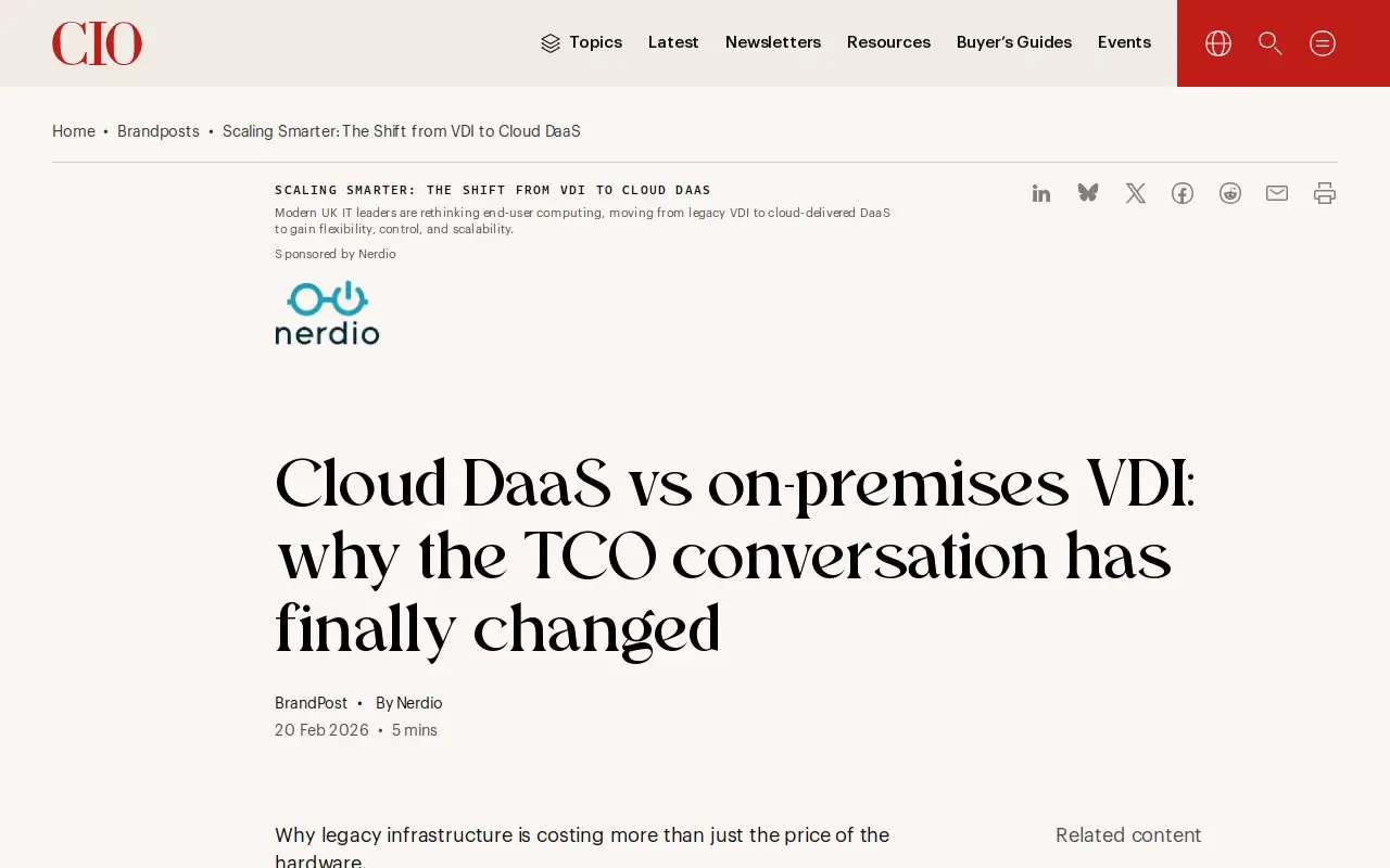 Landing page screenshot