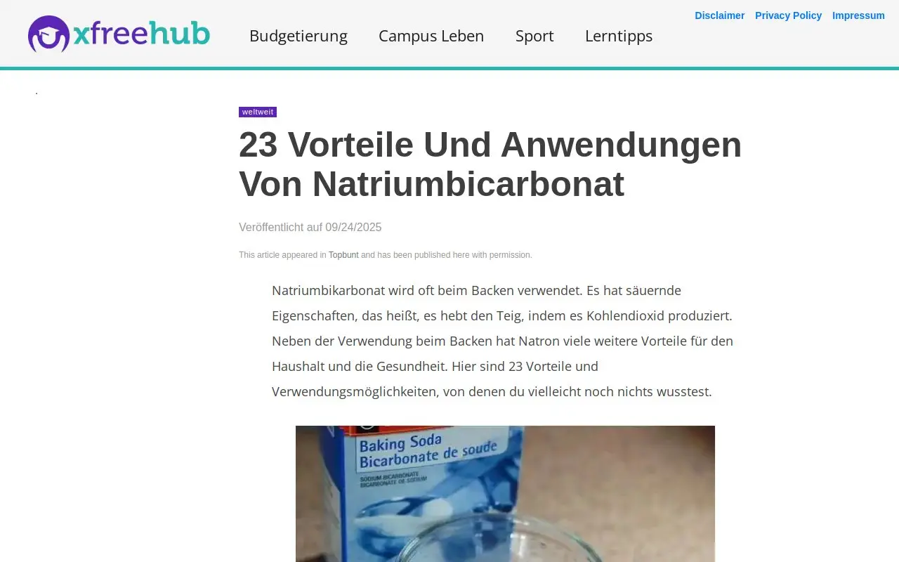 Landing page screenshot