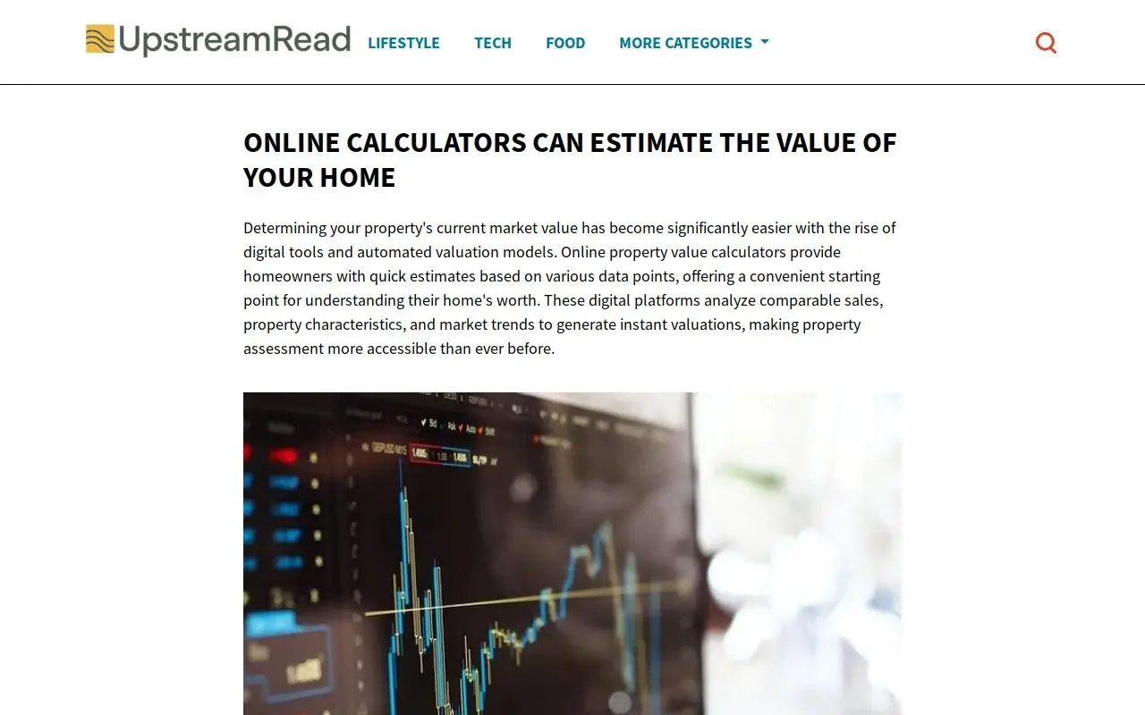 Landing page screenshot