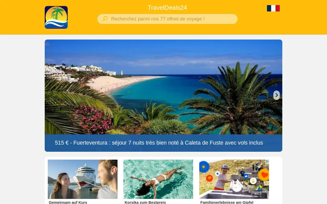 Landing page screenshot