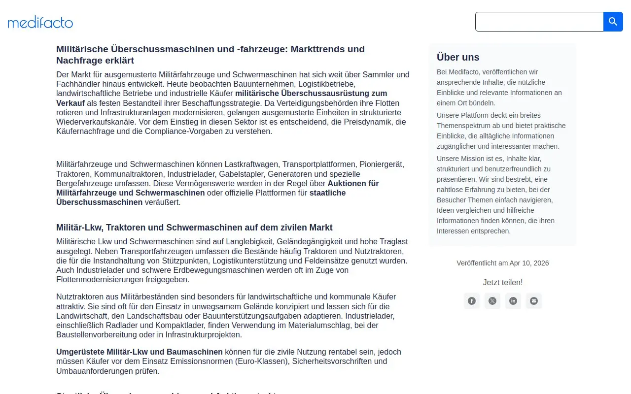 Landing page screenshot