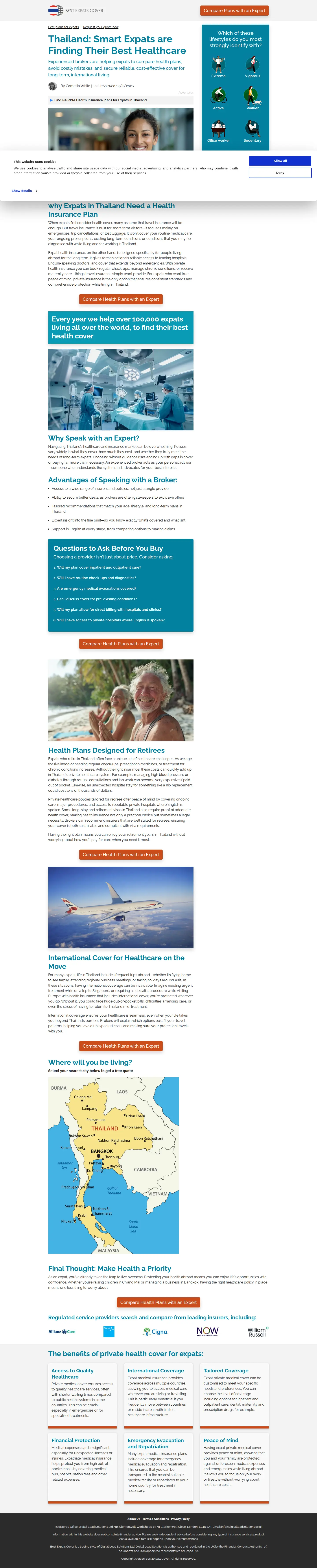 Landing page screenshot