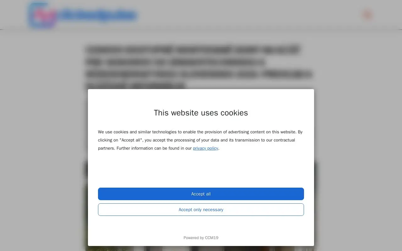 Landing page screenshot