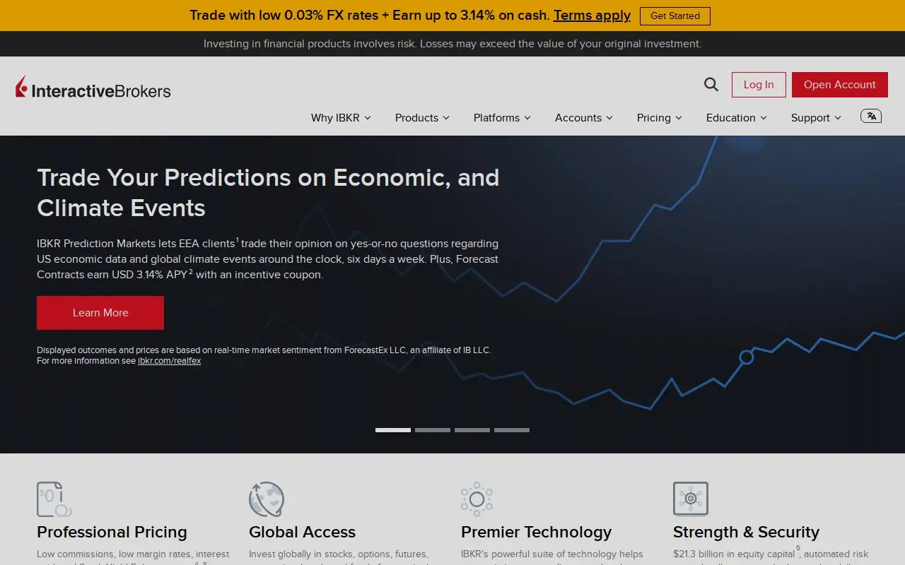 Landing page screenshot