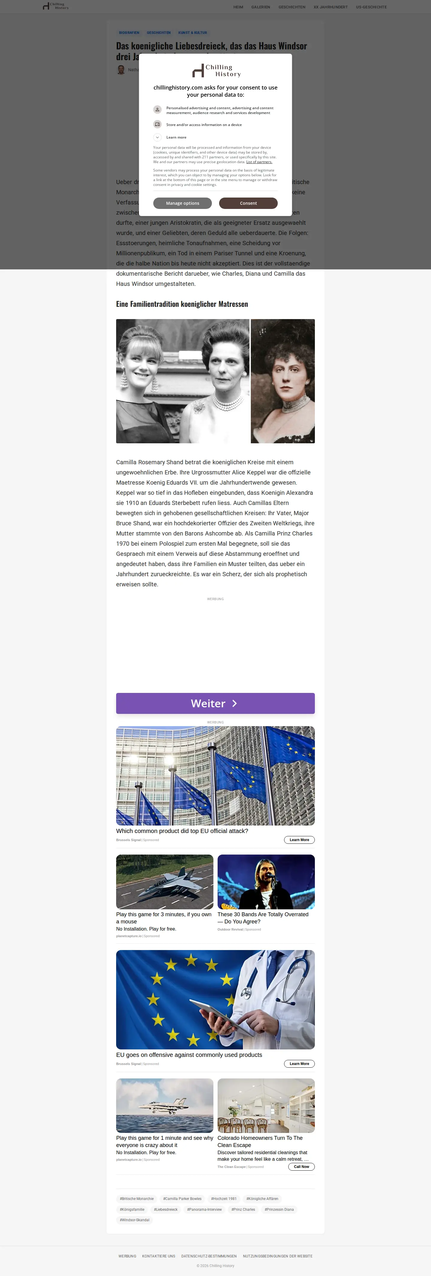 Landing page screenshot