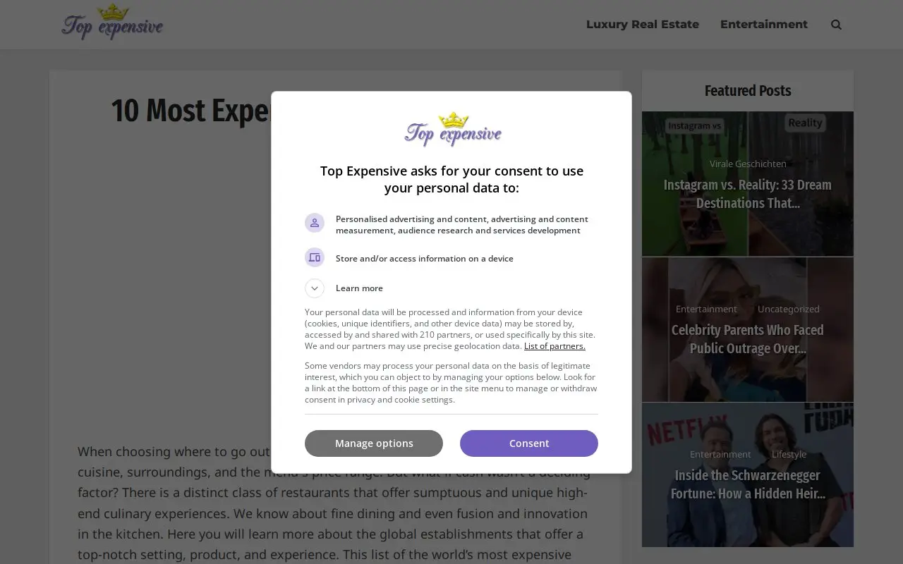 Landing page screenshot