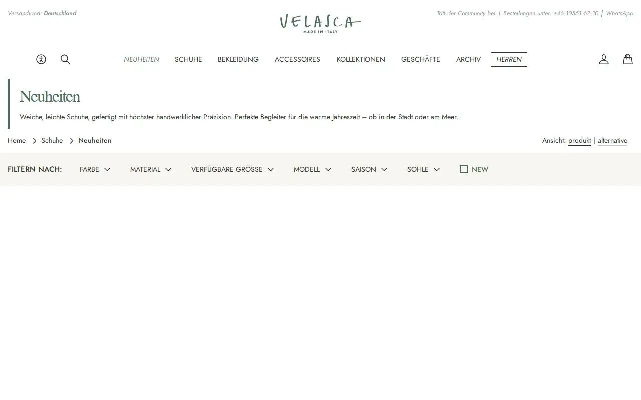 Landing page screenshot
