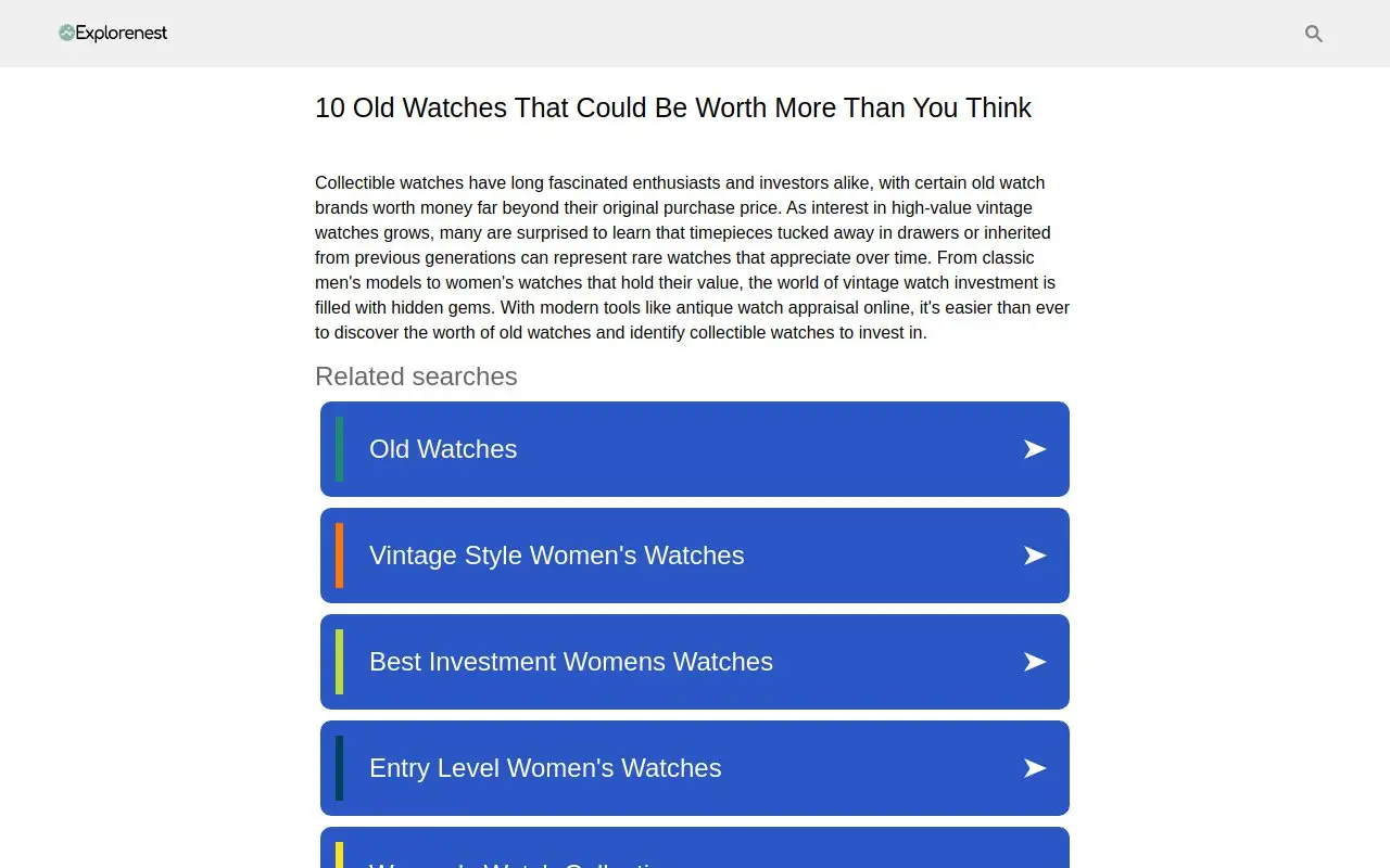Landing page screenshot