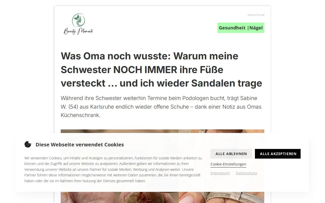 Landing page screenshot