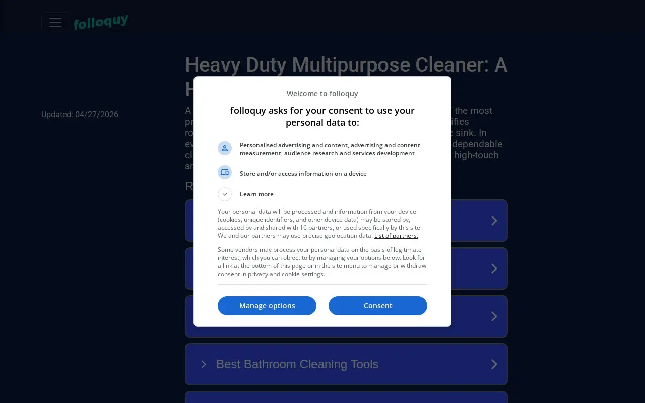 Landing page screenshot