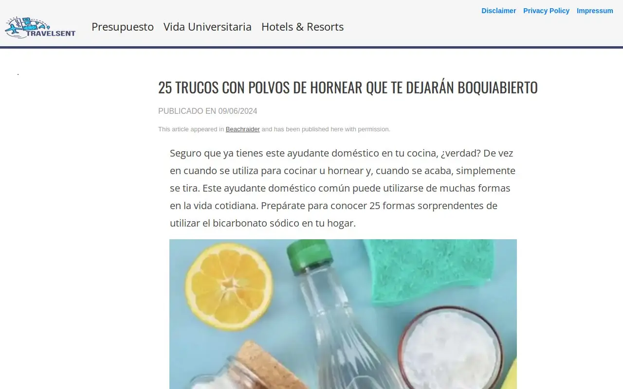 Landing page screenshot