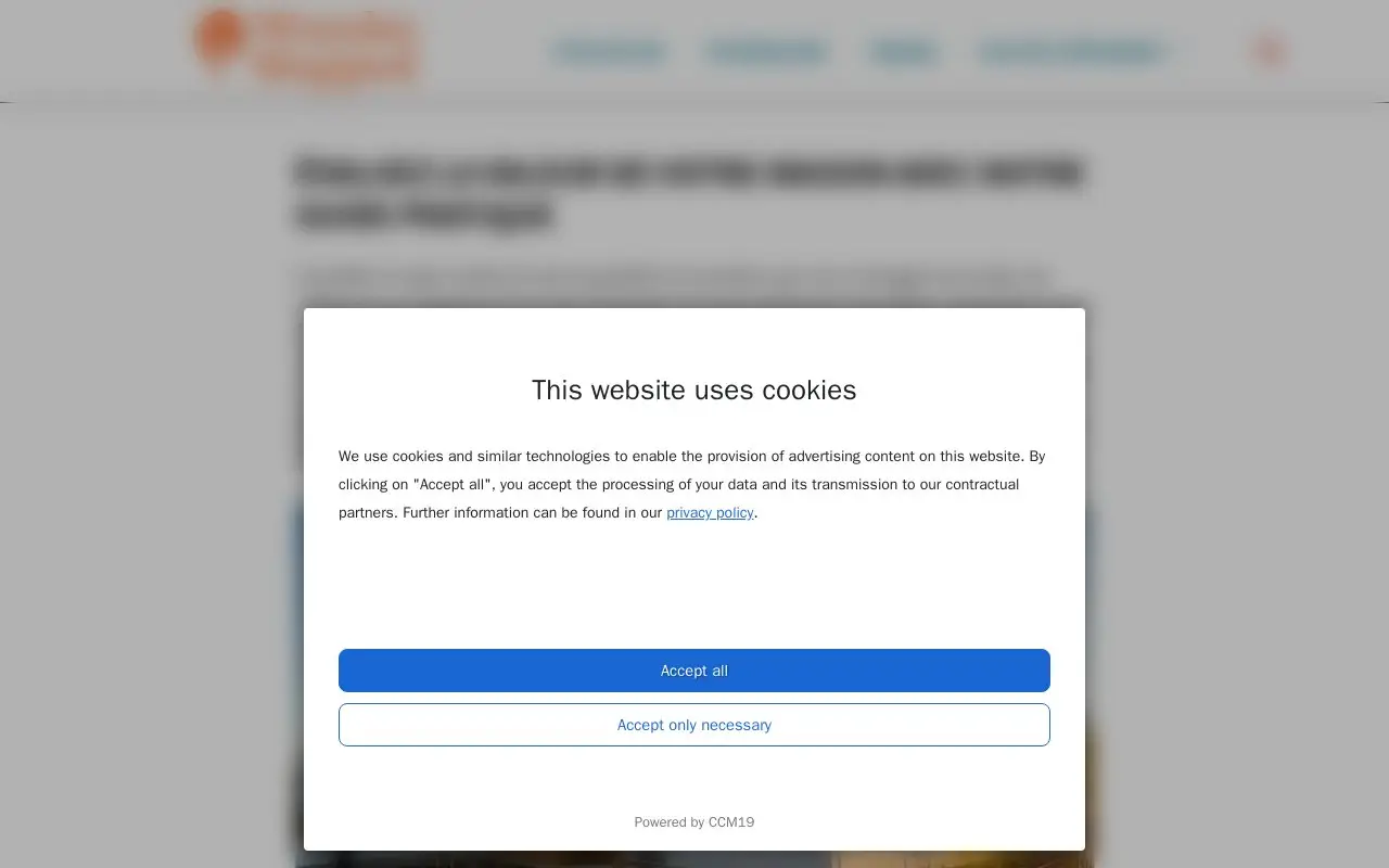 Landing page screenshot