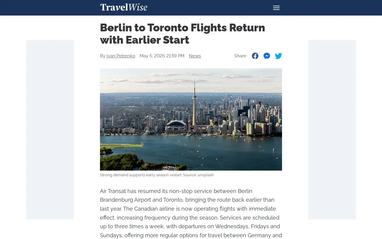 Landing page screenshot
