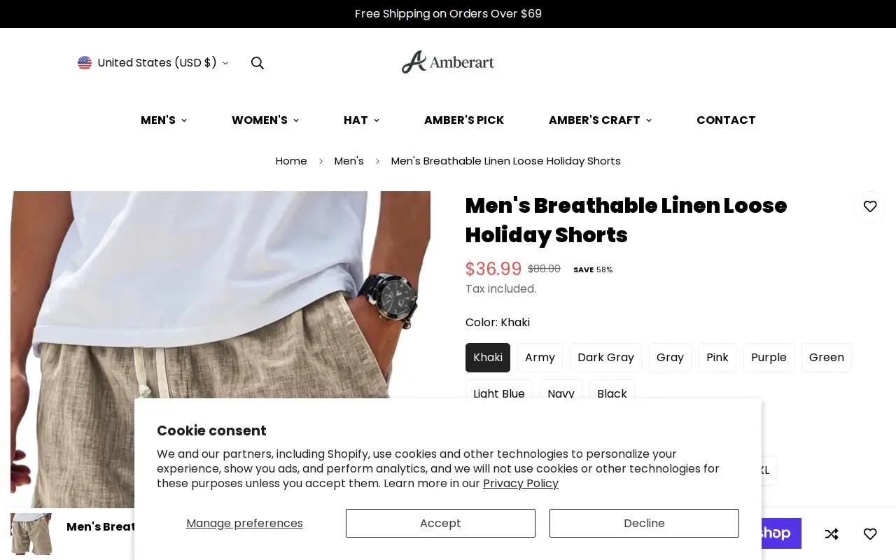 Landing page screenshot
