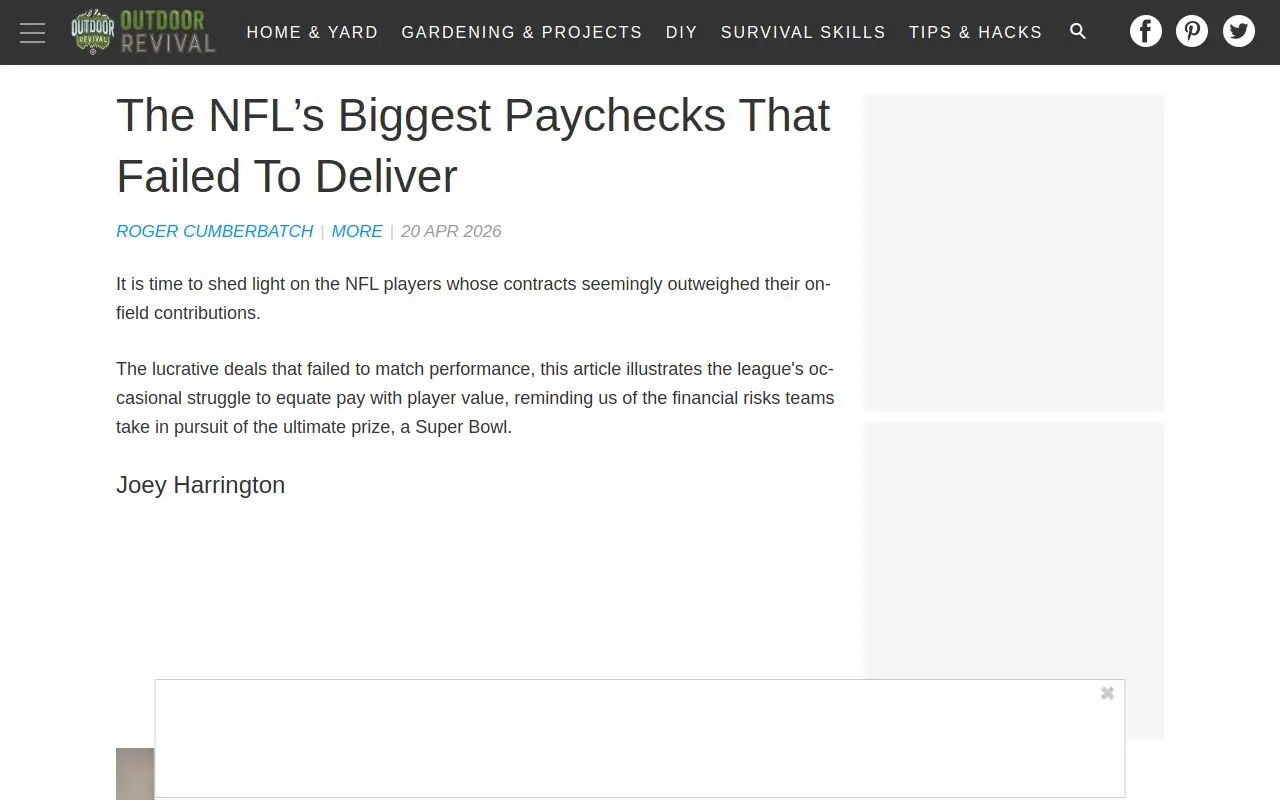 Landing page screenshot
