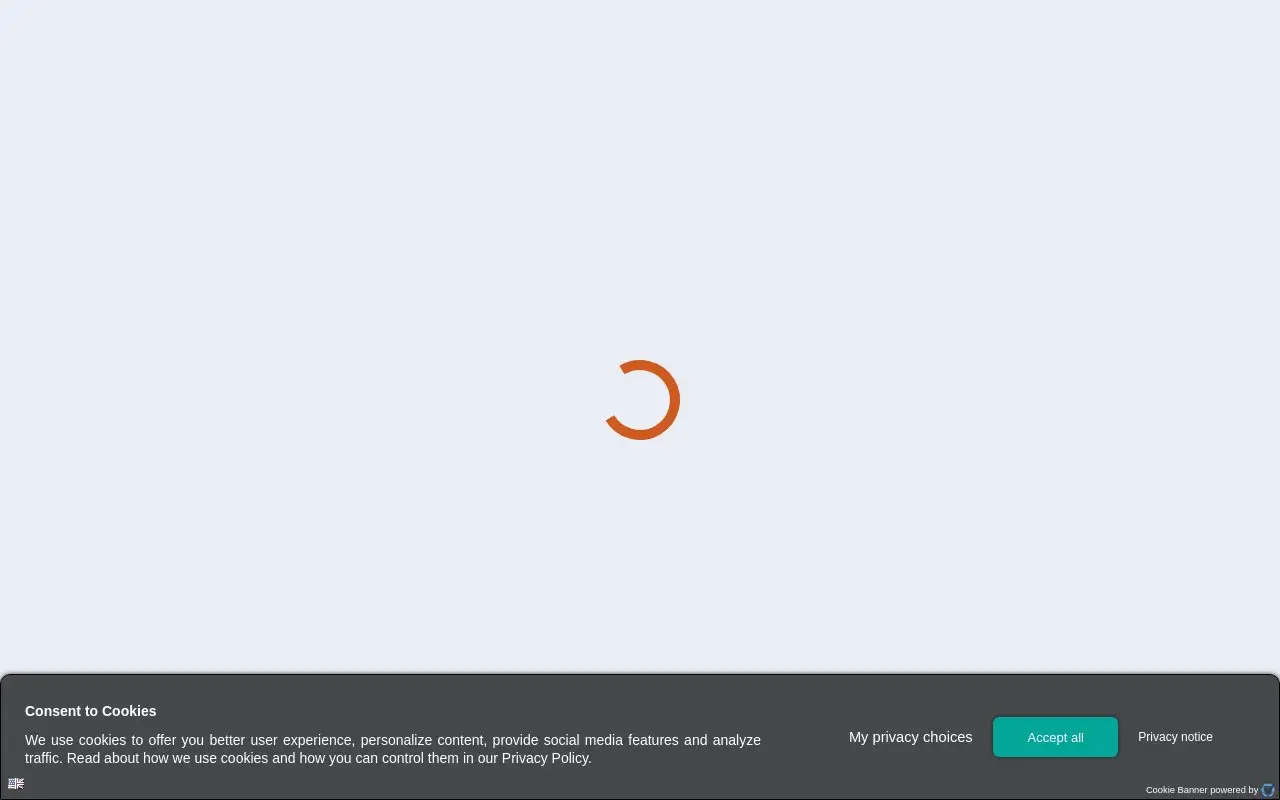 Landing page screenshot