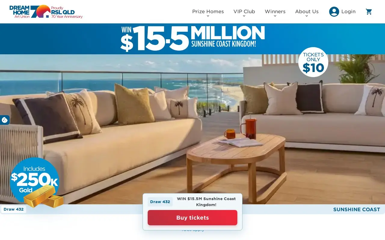 Landing page screenshot