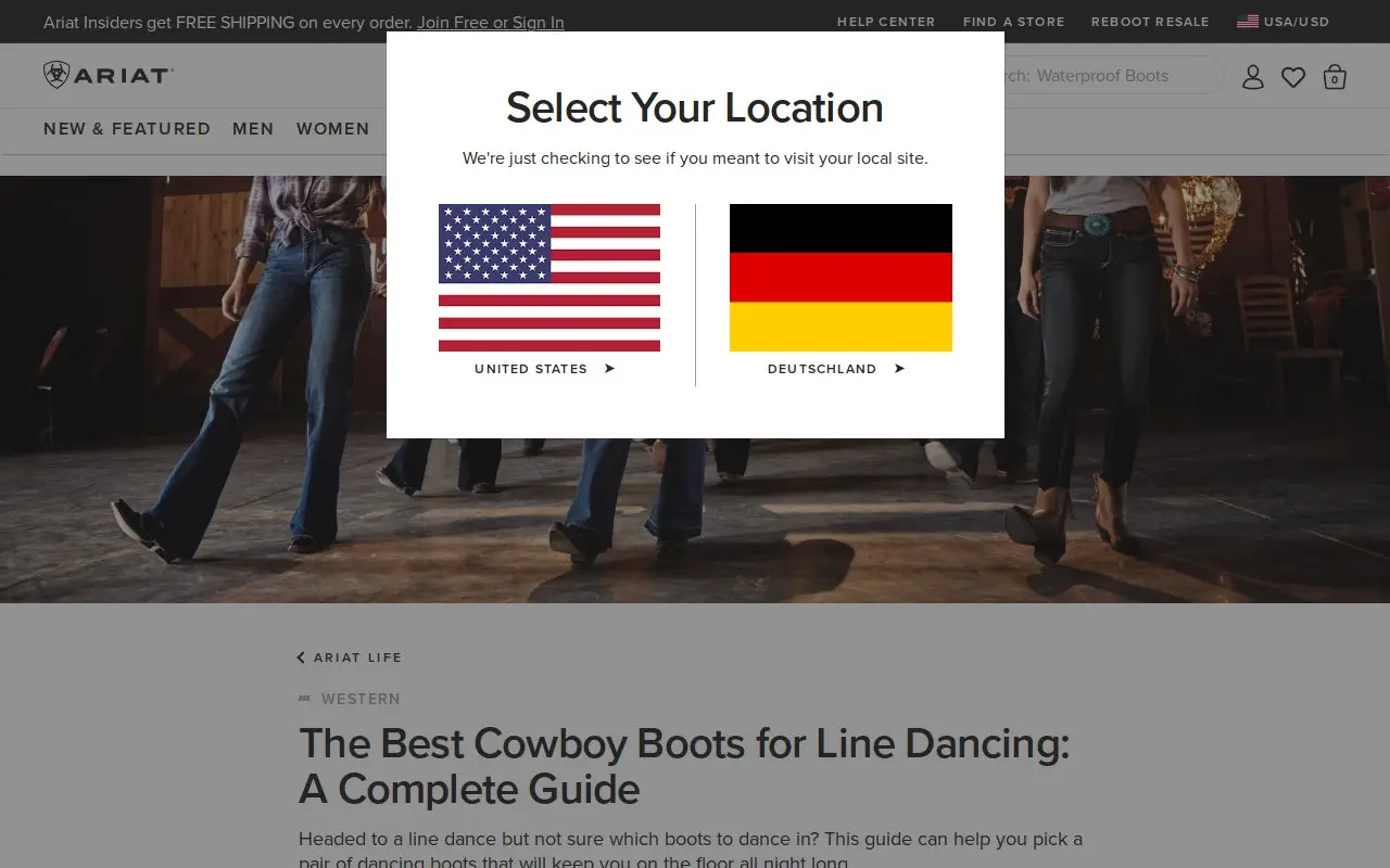 Landing page screenshot