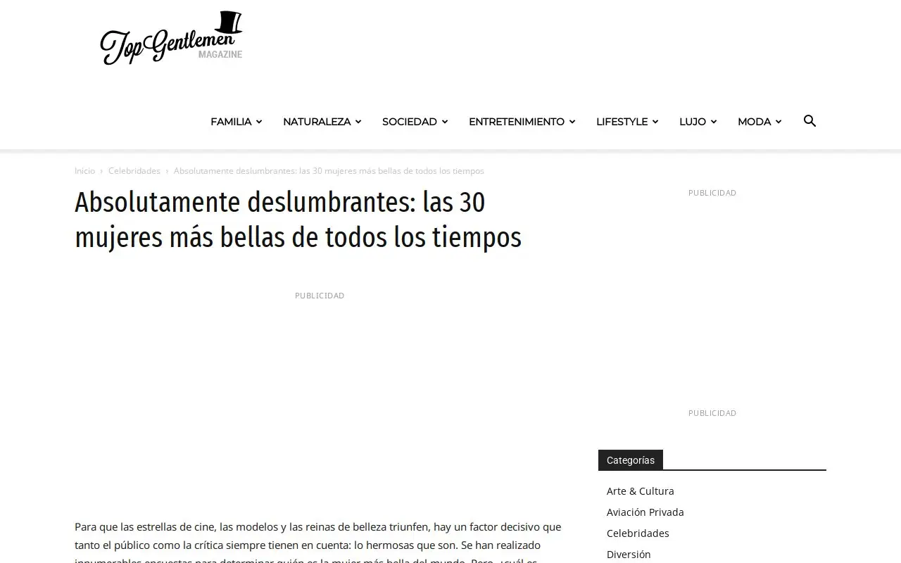 Landing page screenshot