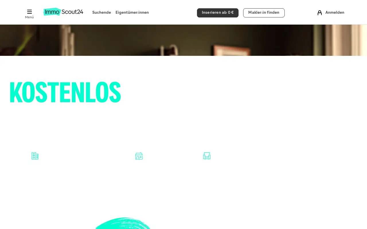 Landing page screenshot