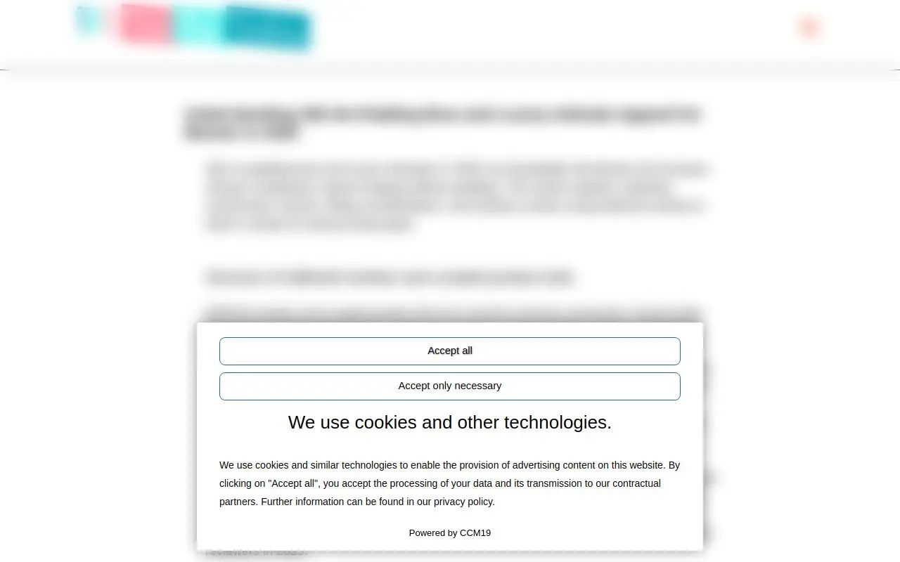 Landing page screenshot
