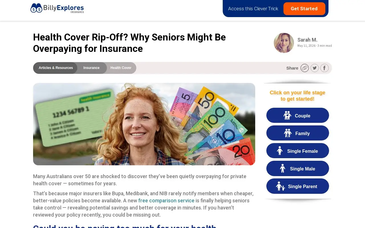 Landing page screenshot