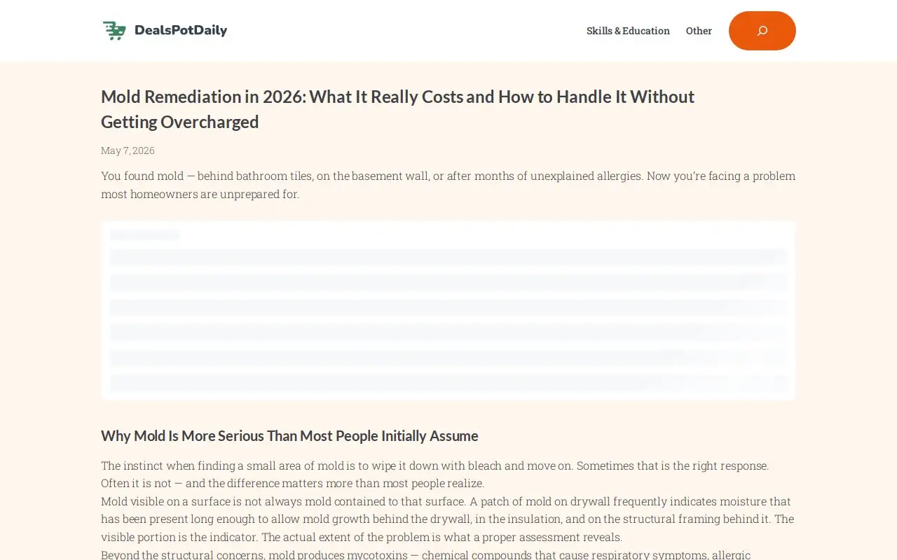 Landing page screenshot