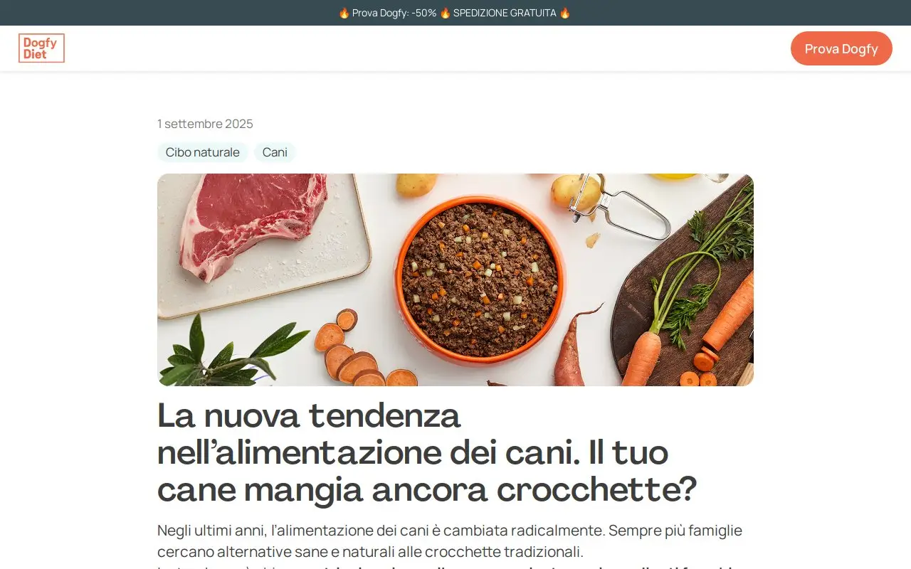 Landing page screenshot
