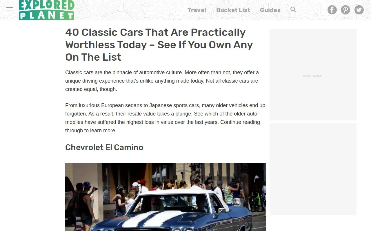 Landing page screenshot