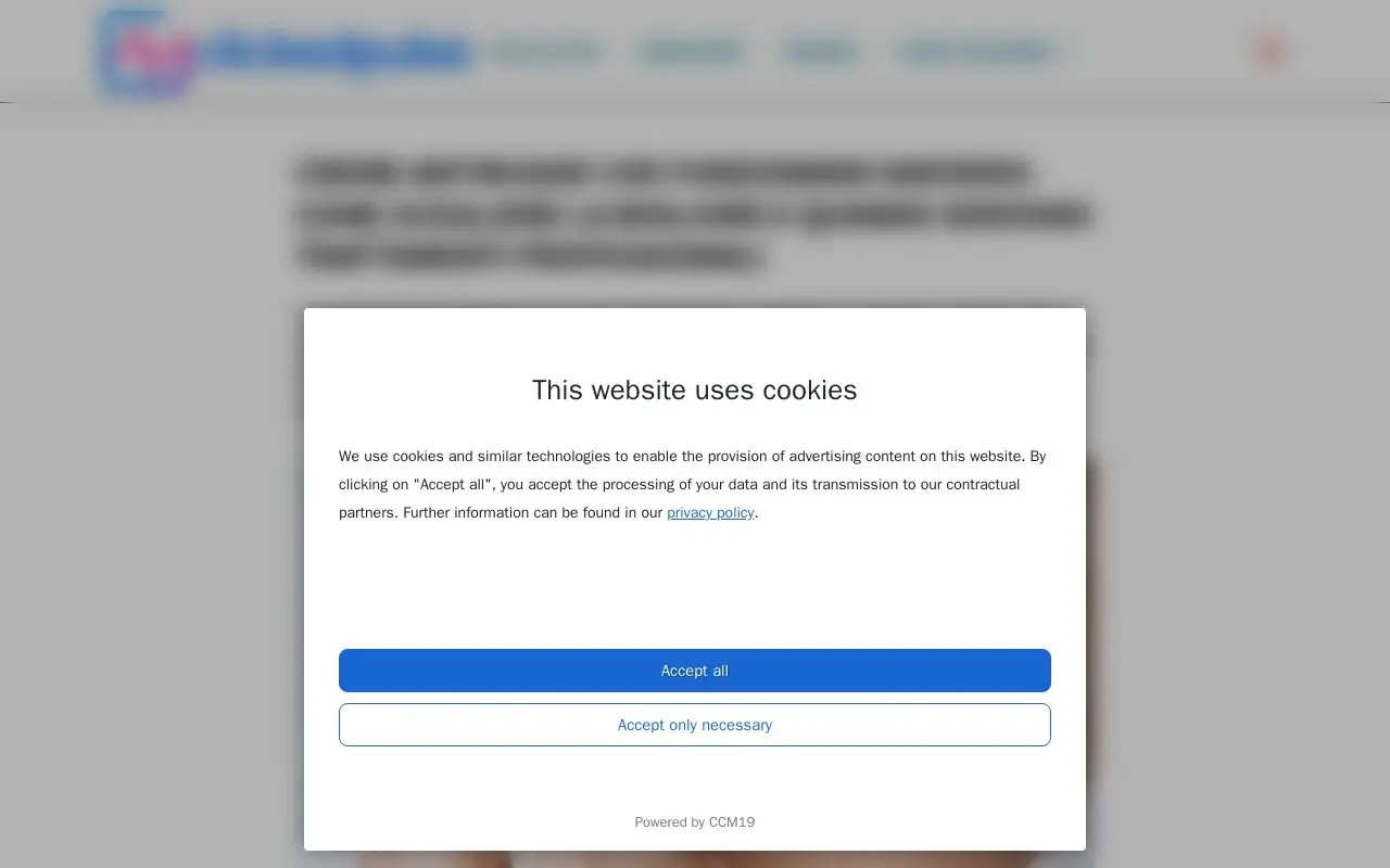 Landing page screenshot