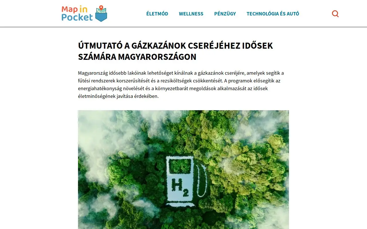 Landing page screenshot