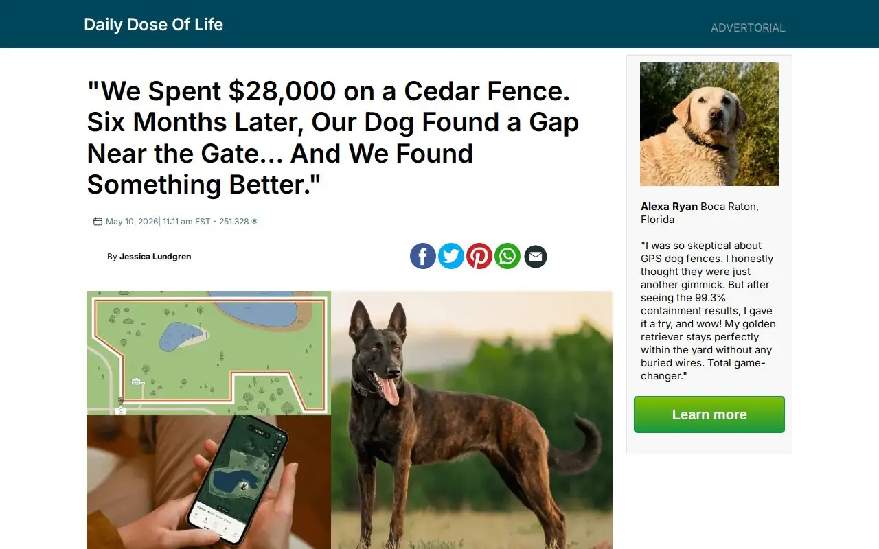 Landing page screenshot