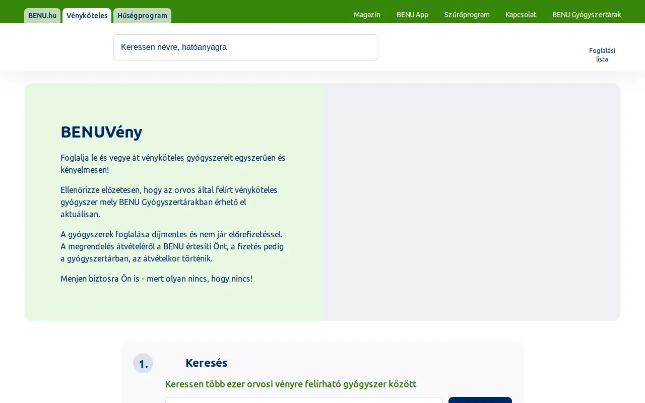 Landing page screenshot