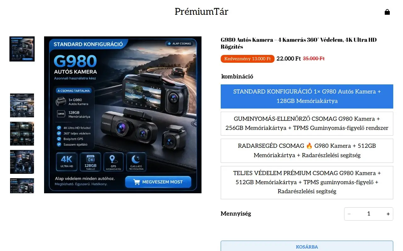 Landing page screenshot