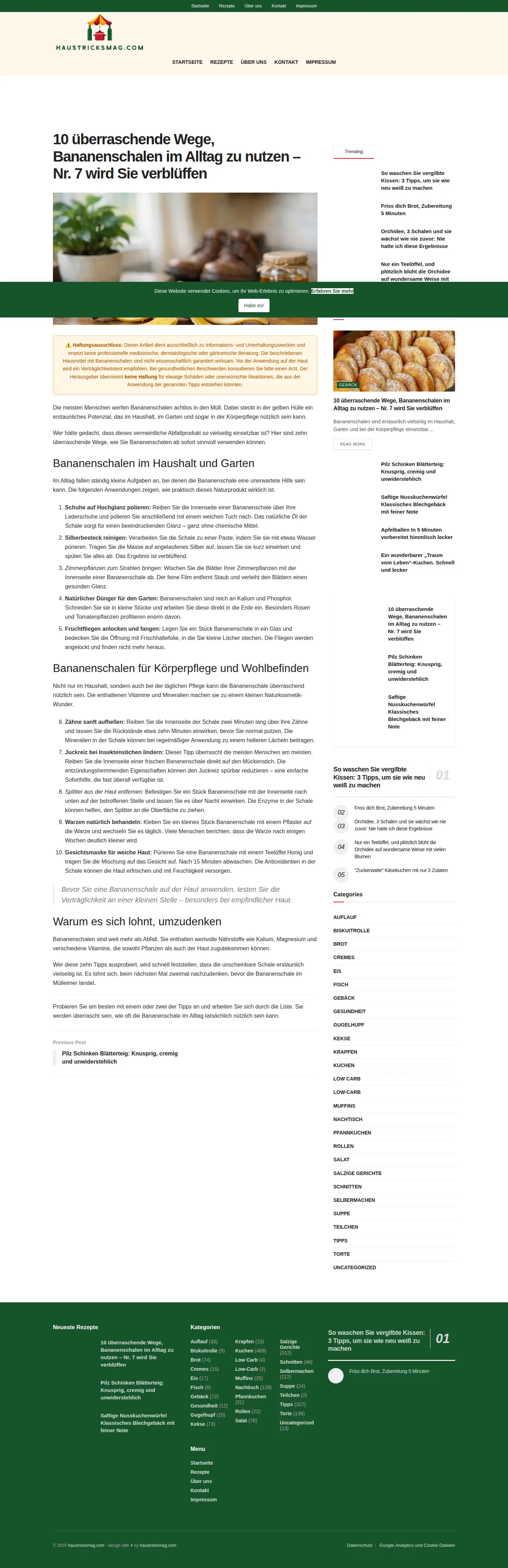 Landing page screenshot