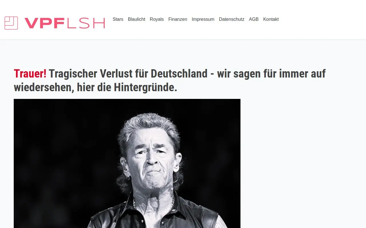 Landing page screenshot