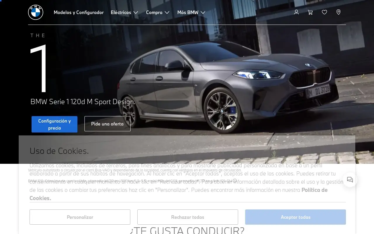 Landing page screenshot